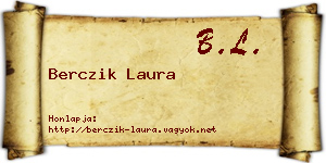 Berczik Laura névjegykártya